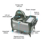 Graco Pack 'n Play Close2Baby Bassinet Playard Features Portable Bassinet Diaper Changer and More, Derby - Image 34