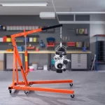 BENTISM 2T Folding Engine Crane Engine Hoist with Level 4400 lbs/2 ton Heavy-Duty Cherry Picker Shop Crane Oldable Engine Crane - Image 3