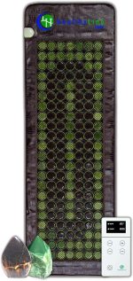 HealthyLine Far Infrared Heating Pad - Hot Stones Jade Tourmaline - Negative Ions - Mesh JT Mat Full 7224 Soft Light InfraMat Pro?