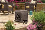 Suncast Aquawinder 125 Wicker Garden Hose Reel ?C Lightweight Portable Hands ?C Free Water Powered Retractable Hose Reel ?C Java - Image 3