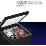 Northair Chest Freezer ?C 3.5 Cu Ft with 2 Removable Baskets ?C Reach In Freezer Chest ?C Quiet Compact Freezer ?C 7 Temperature Settings ?C Black - Image 6