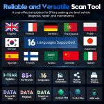 Bidirectional Scan Tool: 2024 Newest Automotive Scanner Diagnostic Tool with ECU Coding, Active Tests, All System Scan, 36+ Resets, Crankshaft Relearn, Android 10, 3-Year Updates - Image 7