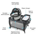Graco Pack 'n Play Close2Baby Bassinet Playard Features Portable Bassinet Diaper Changer and More, Derby - Image 18